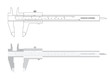 Vernier caliper tool vector illustration