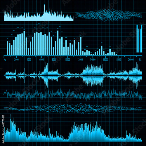 Vector: Sound waves set. Music background. EPS 8 Sound waves set. Music background. EPS 8