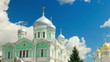 The  christian church against blue sky background