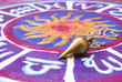 Pendel auf astrologischem Kreis