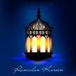 Intricate arabic lamp with lights. EPS 10