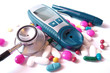 Device for measuring blood sugar level and pills