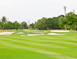 sand bunker in golf course