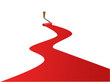 roller paint draws a red stripe
