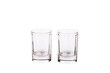 Two shot glasses isolated on white