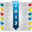 Colorful arrow design calendar