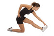 Schlanke Frau beim Workout