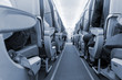 rows of seats on airplane