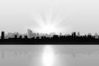 Black and White City Background