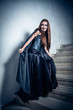 Photo: Portrait of a young witch. Halloween, horror. Portrait of a young witch. Halloween, horror.