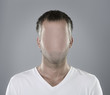 Faceless person portrait