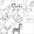 Coloring book with alphabet 3