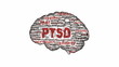 PTSD symbol animation isolated on white background