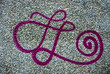 Grafitti Lila Zeichen