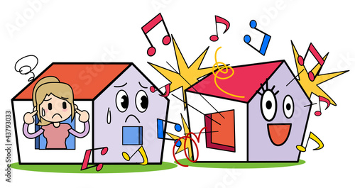 Illustration: Neighborhood trouble-The noise Neighborhood trouble-The noise