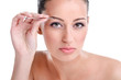 Depilating on eyebrows