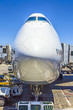 aircraft parks at gate position