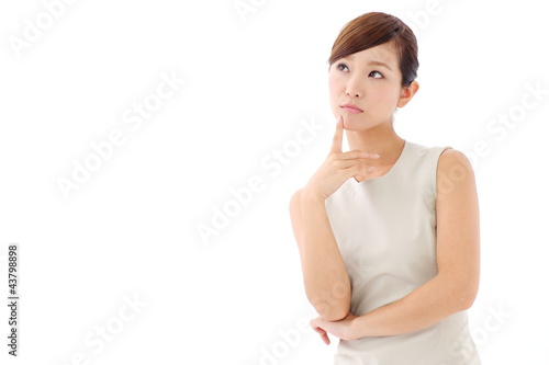 Photo: 考える女性 考える女性