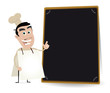 Vektor: Chef Cook Sandwich Man Chef Cook Sandwich Man
