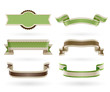 Vektor: Set of retro Eco ribbons. Set of retro Eco ribbons.