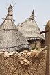 Thatched roofs of a Dogon village in Mali, West Africa