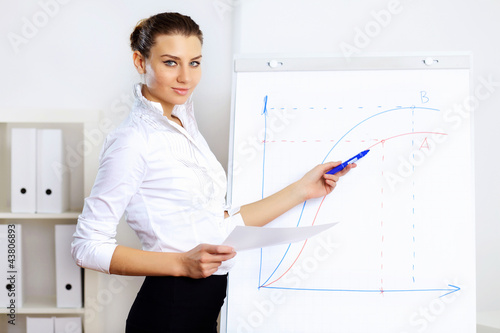 Photo: Young businesswoman in office Young businesswoman in office