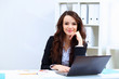 Young busines woman with notebook