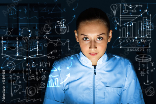 Photo: Young scientist in laboratory Young scientist in laboratory
