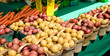 Photo: Organic Potatoes at Farmers Market Organic Potatoes at Farmers Market