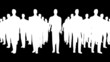 Men Walking Silhouette Business Concept Team seamless loop