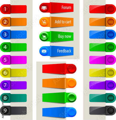 Vector: Colorful web elements Colorful web elements