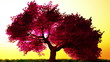 Mysterious Cherry Blossoms Japanese Garden cartoony 3D render