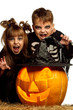 Child in halloween costume