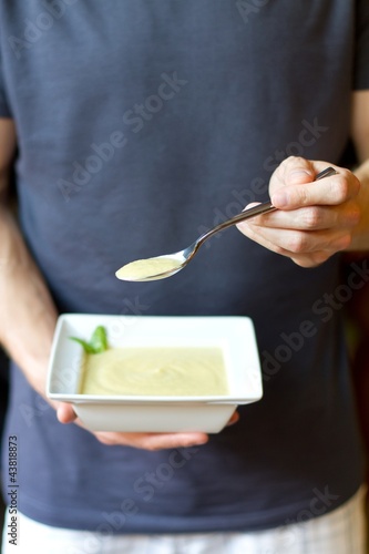 Photo: Spoonful of Yellow Summer Squash Soup Spoonful of Yellow Summer Squash Soup