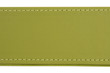 thread seam on green leather