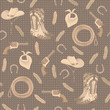 seamless pattern with cowboy elements