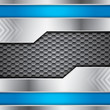 Abstract metallic blue brochure background, vector