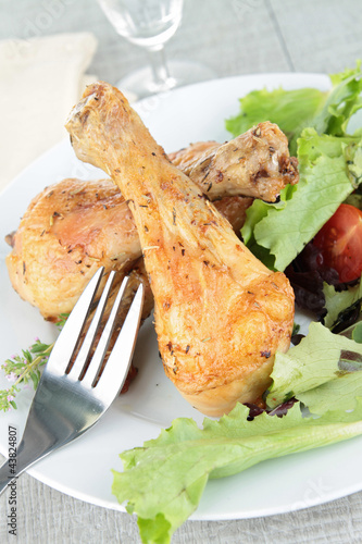 Photo: grilled chicken and salad grilled chicken and salad