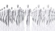Men Walking Business Concept - Leadership Teamwork seamless loop