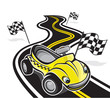 Vector: cute race car cute race car