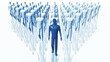 Men Walking Business Concept - Leadership Teamwork seamless loop