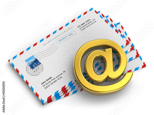 Illustration: E-mail and internet messaging concept E-mail and internet messaging concept
