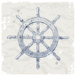 Vector: Hand drawn vector illustration - ship steering wheel Hand drawn vector illustration - ship steering wheel