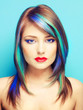 Lady on bright background