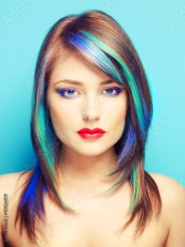 Photo: Lady on bright background Lady on bright background