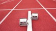 Vídeo: Start of sprinter in stadium Start of sprinter in stadium