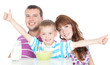 Foto: Happy family having breakfast Happy family having breakfast