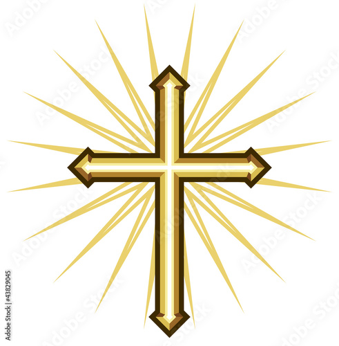 Vector: Golden cross Golden cross