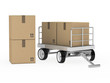 transport trolly with packages