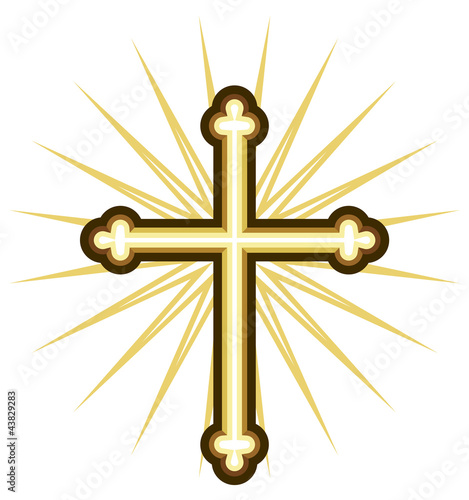 Vector: Golden cross Golden cross